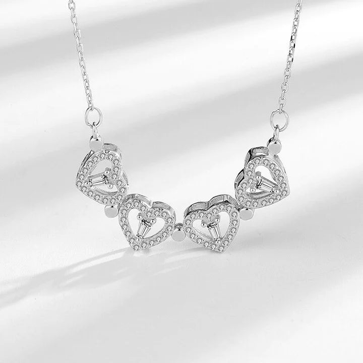 The 4-Leaf Clover Heart Necklace (with Zirconia Crystals) – BGCOPPER